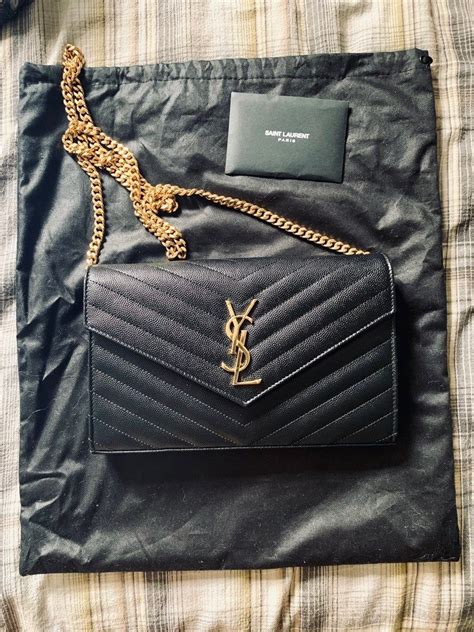 ysl chain wallet bag|ysl large wallet on chain.